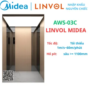AWS-03C LINVOL (min 60m/phút) Thang máy MIDEA nhập khẩu nguyên chiếc