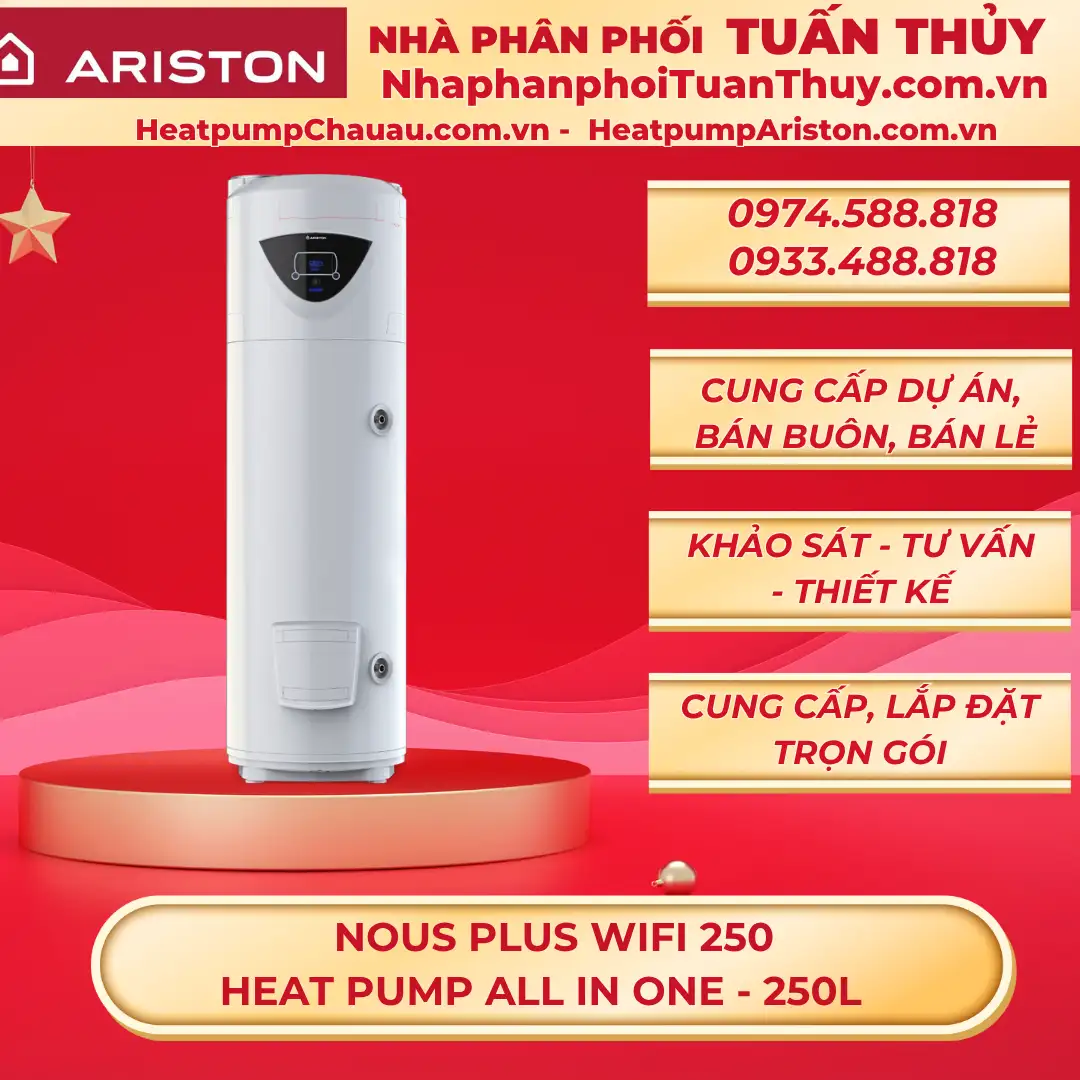 NOUS PLUS WIFI 250 - HEAT PUMP ARISTON 250L